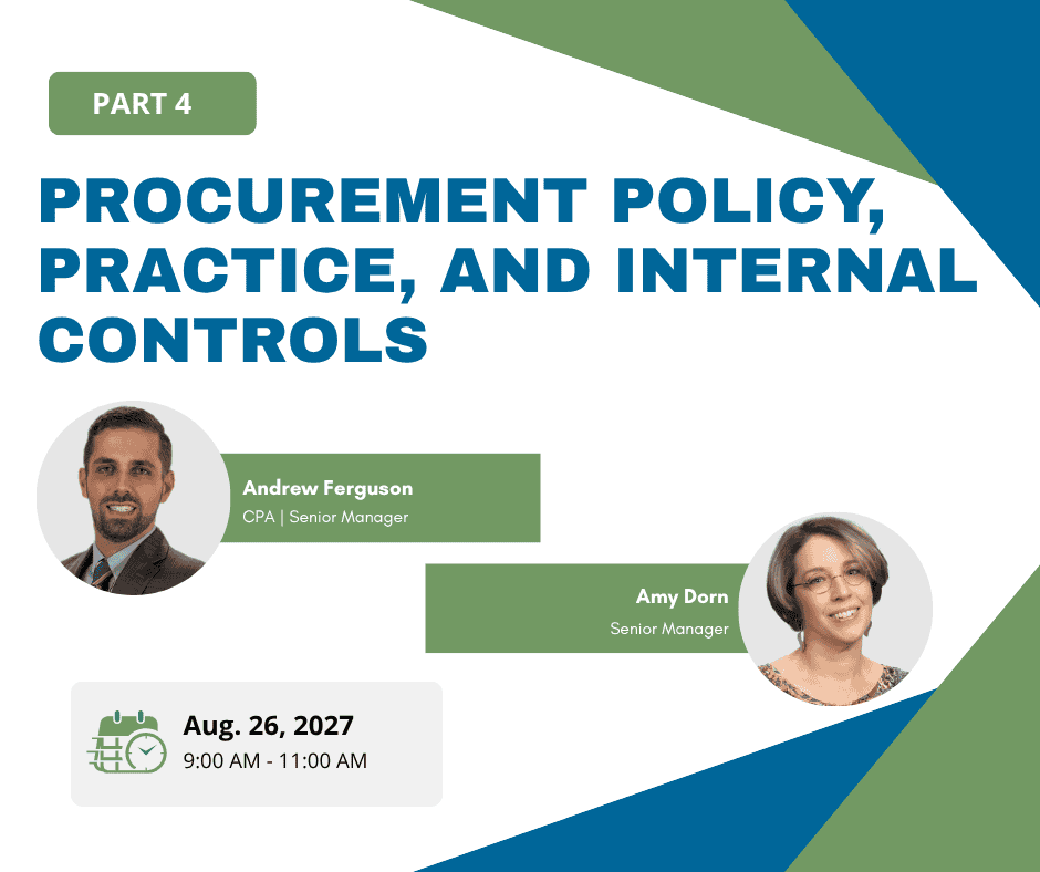 Webinar on procurement policy, practice, and internal controls by IACAA.